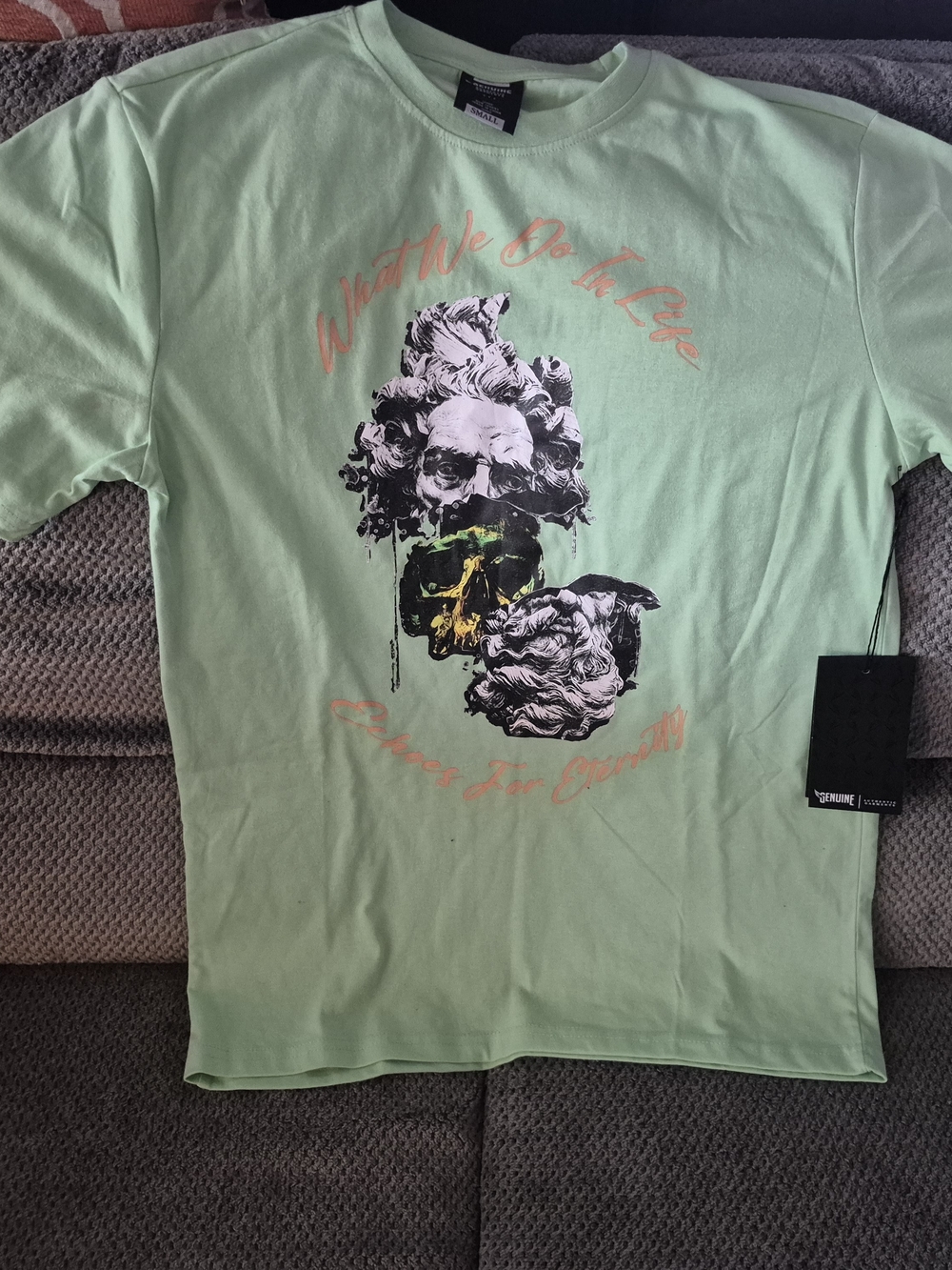 Genuine Authentic Garments Mint Men's Graphic Print T-Shirt S Crew Neck GN3096